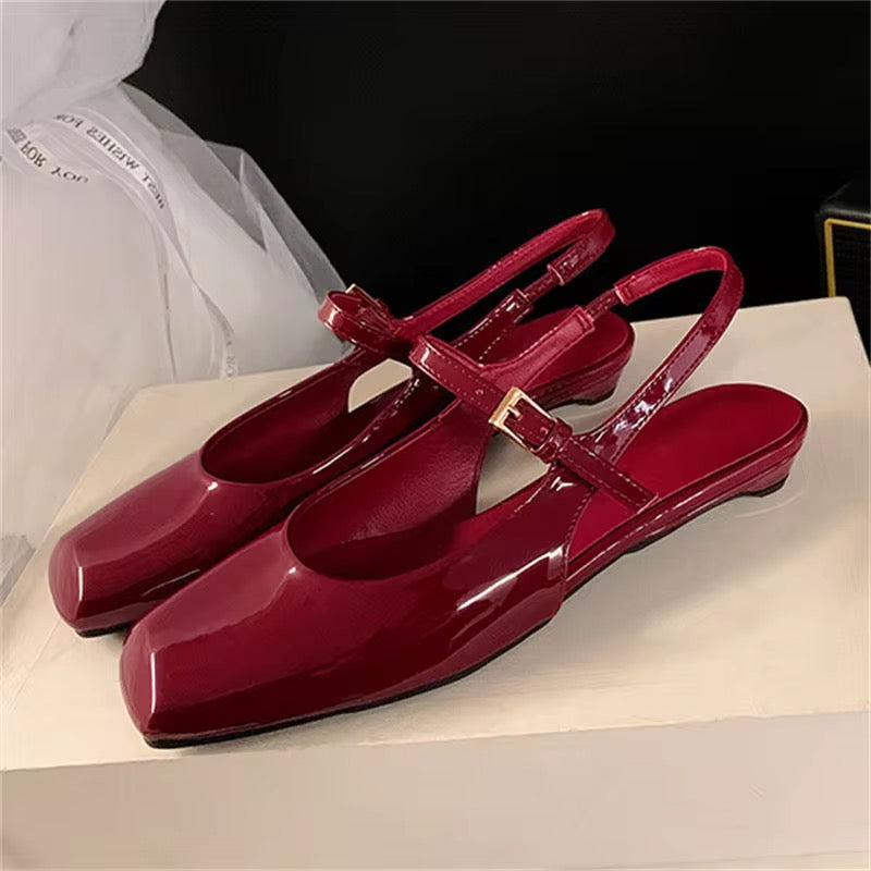 Strive GlossStep™ Patent Slingback Flats
