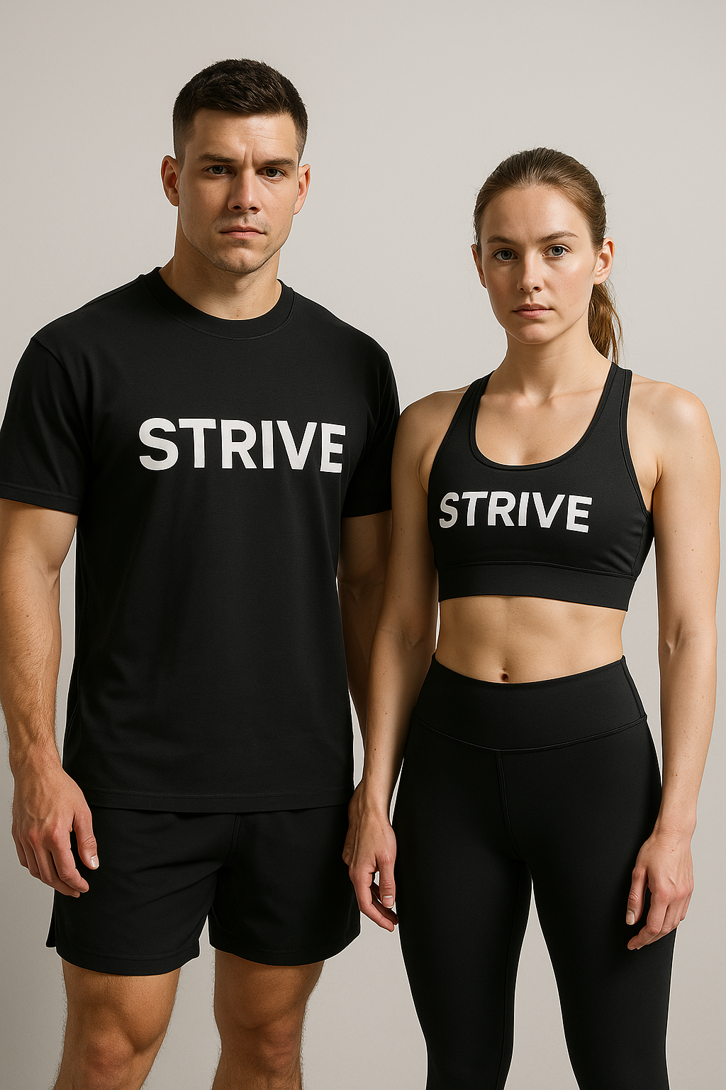 STRIVE 4-Piece Athletic Set – For Him & Her | Motivational Activewear