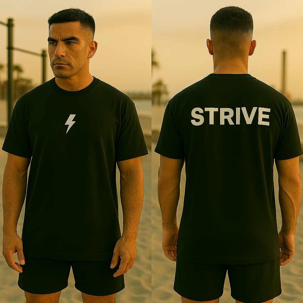STRIVE Oversized Men's T-Shirt – 100% Cotton