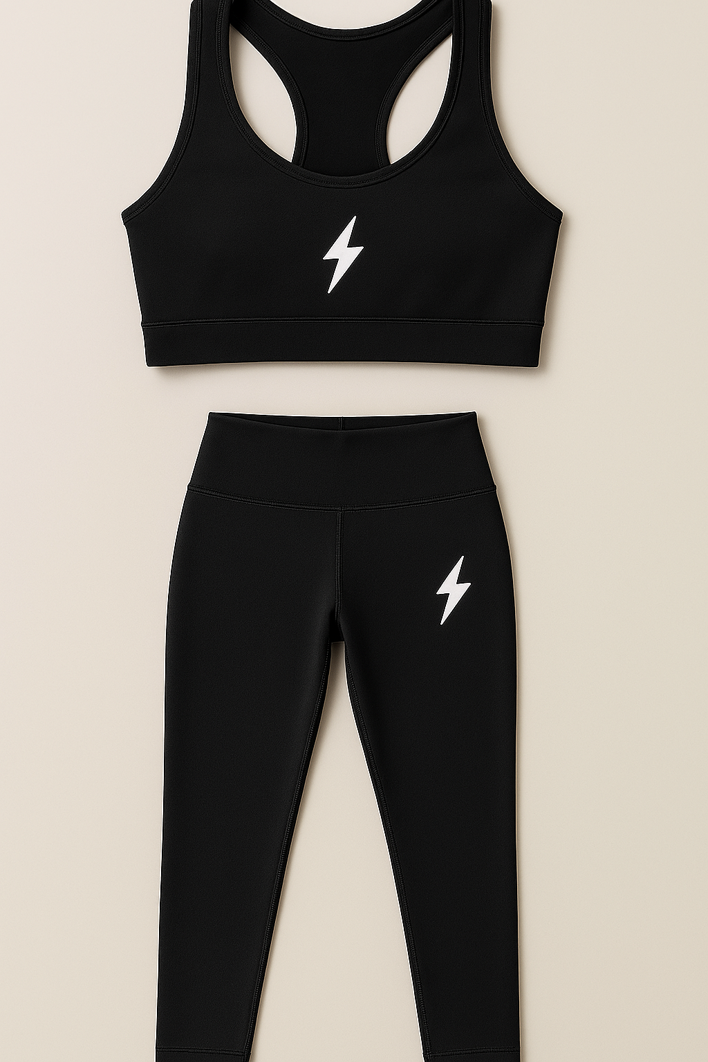 STRIVE Lightning Bolt Set – Women's Sports Bra & Leggings | Sleek Activewear