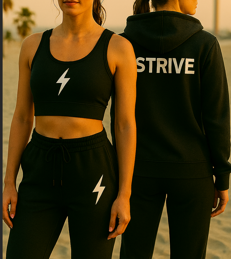 STRIVE Lightning Bolt Set – Women's Sports Bra & Jogger Pants